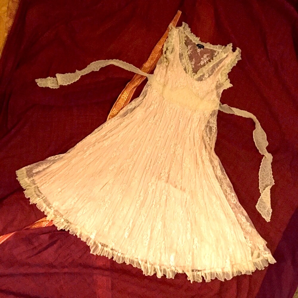 Komarov Lace Overlay Dress
